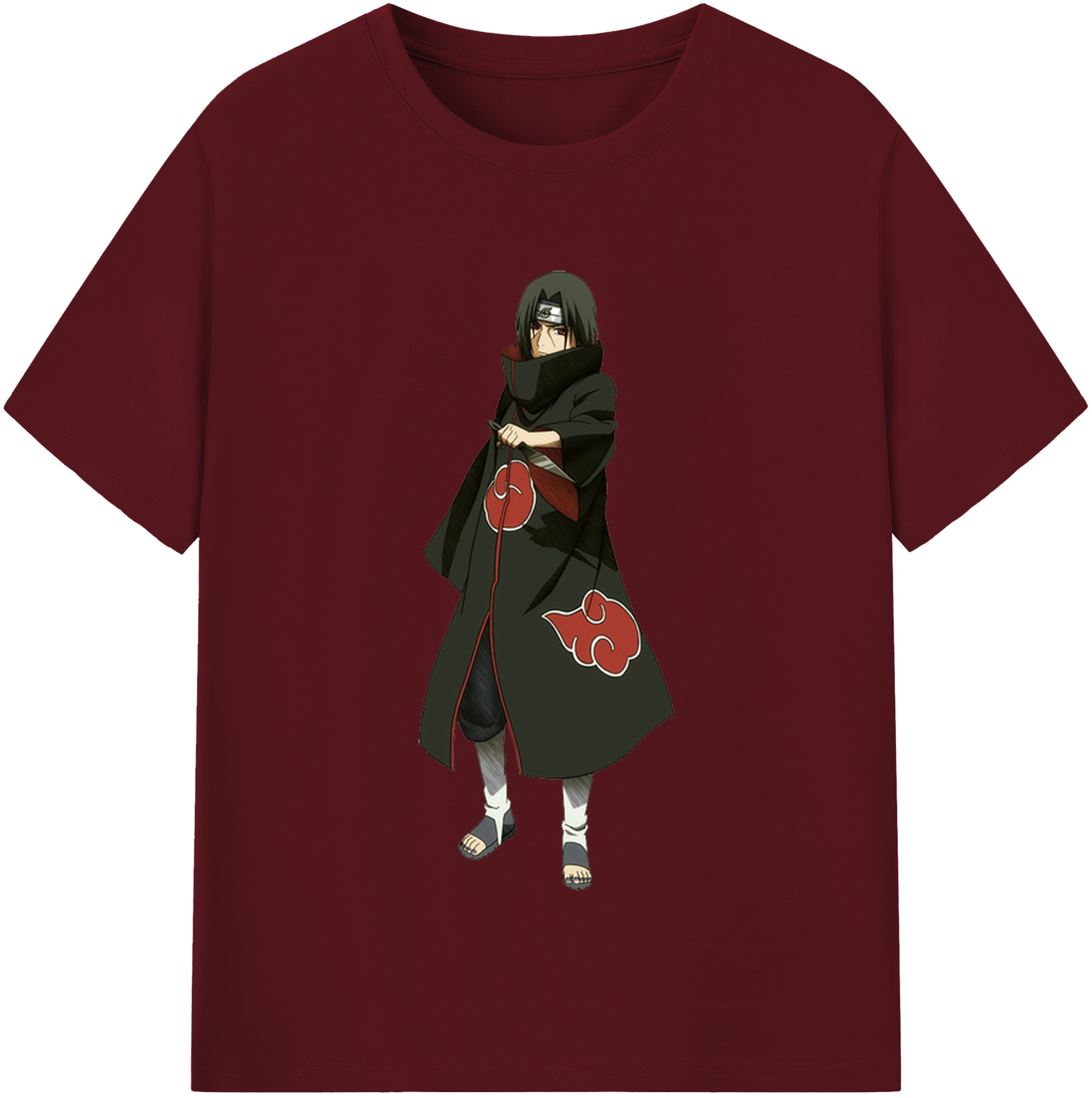 （画像用） NARUTO -ナルト- うちは イタチ Uchiha Itachi 綿100％半袖Tシャツ（フロントプリント）